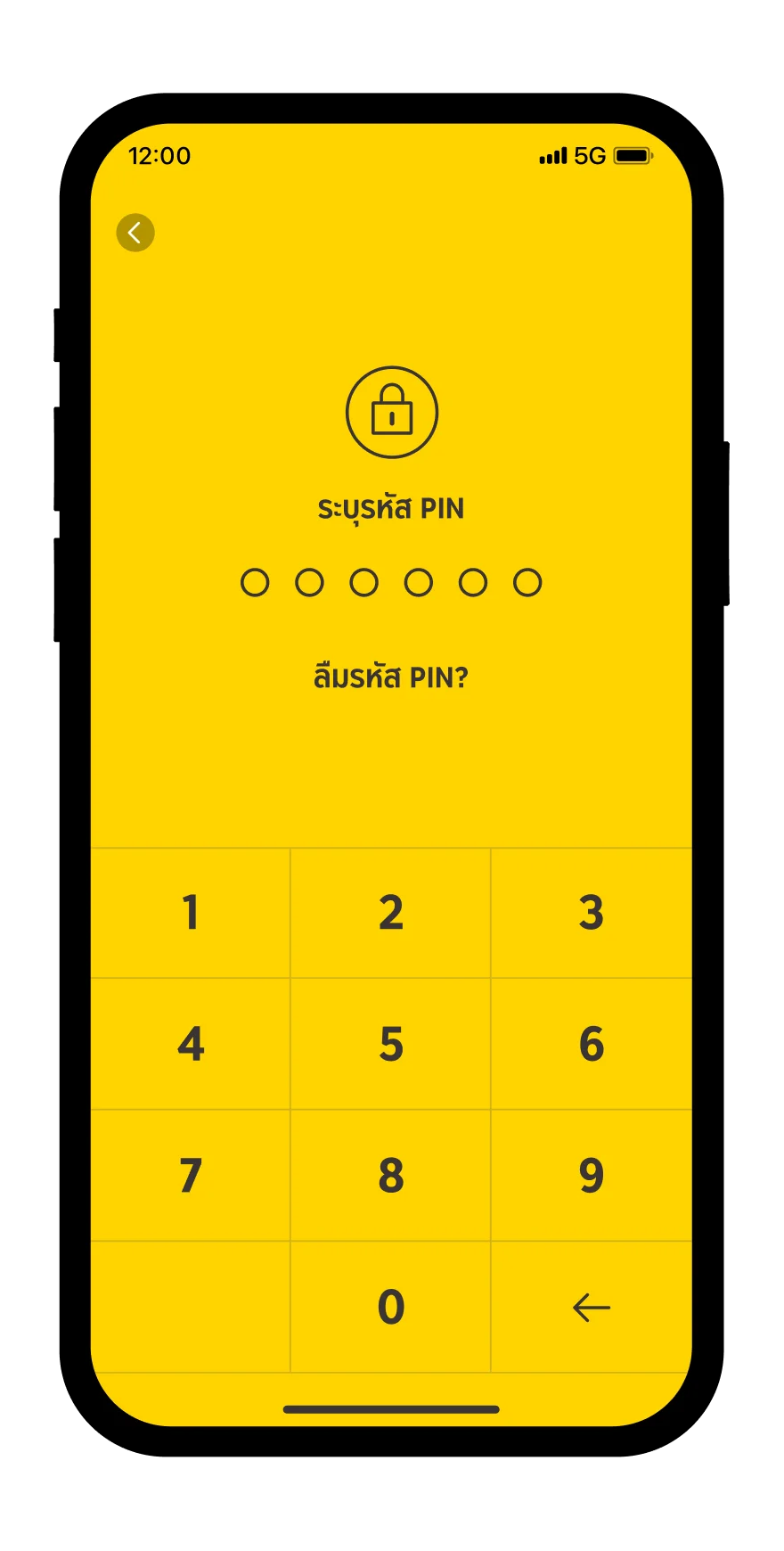 ระบุ PIN ของ krungsri app