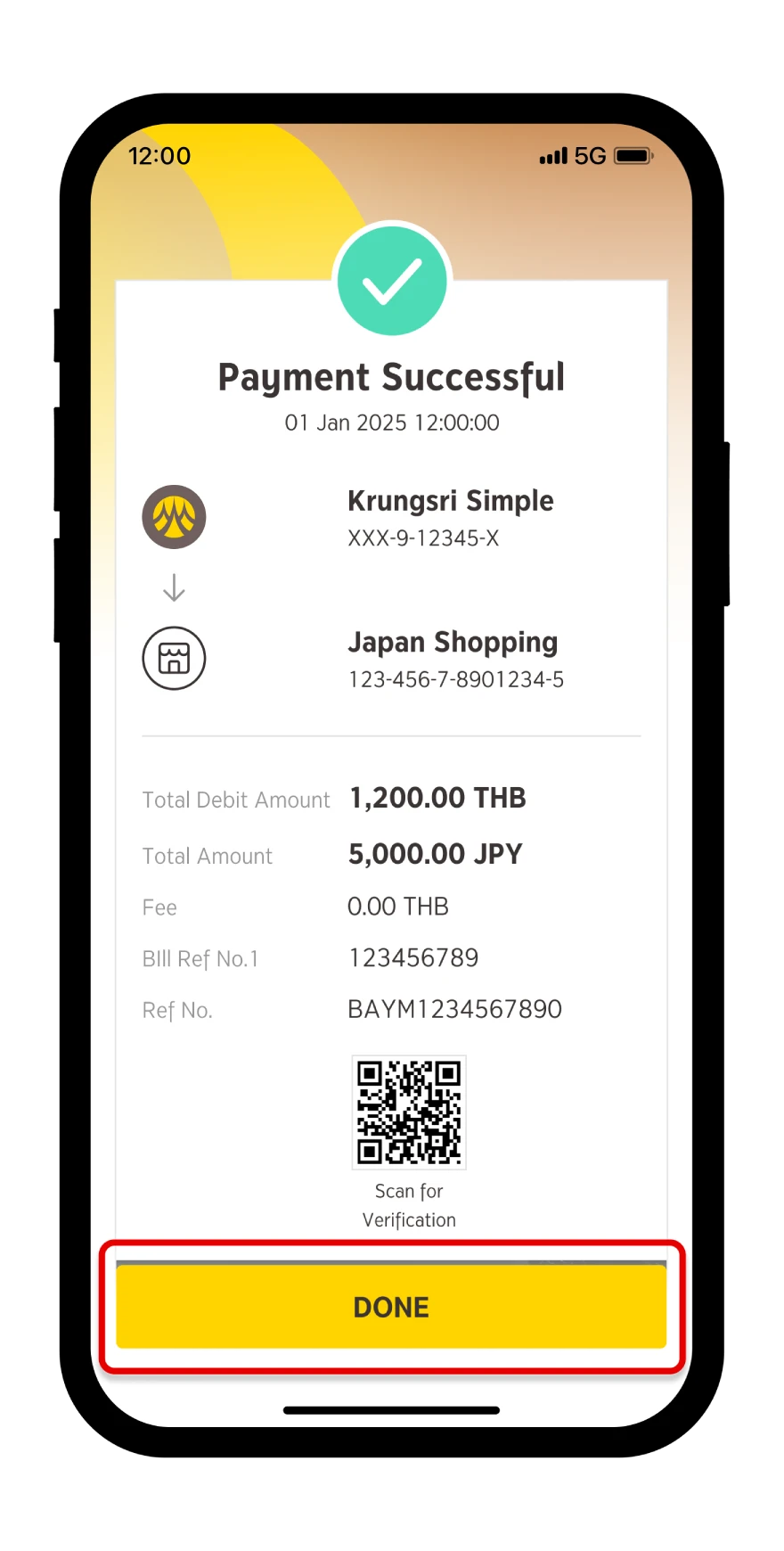 The transaction is complete