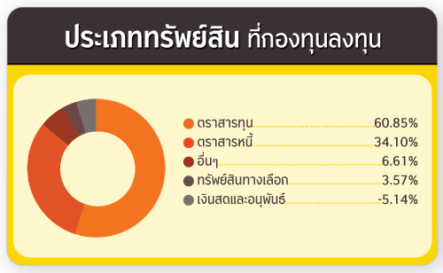 ประเภททรัพย์สิน ที่กองทุนลงทุน