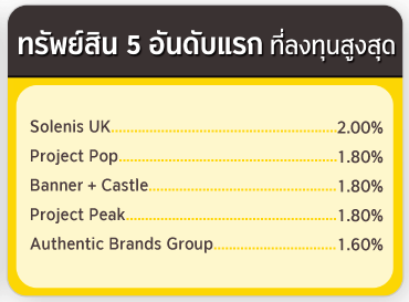 ทรัพย์สิน 5 อันดับแรก ที่ลงทุนสูงสุด