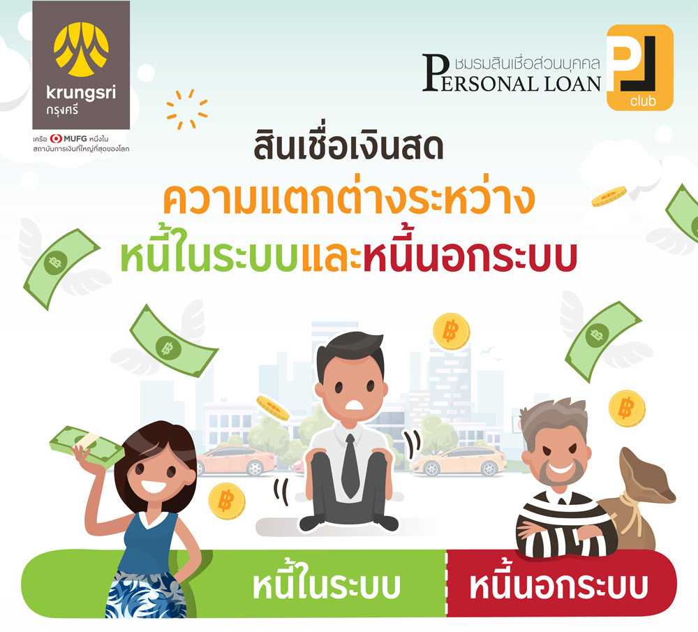 Loan tips EP.1 : ความแตกต่างระหว่างหนี้ในระบบและหนี้นอกระบบ