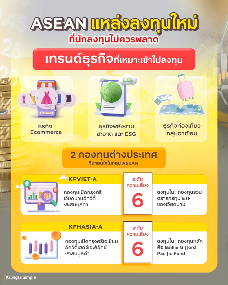 ASEAN แหล่งลงทุนใหม่ที่นักลงทุนไม่ควรพลาด