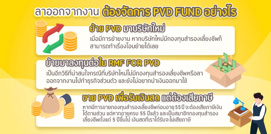 3 ทางเลือกสำหรับ PVD เมื่อลาออกจากงาน