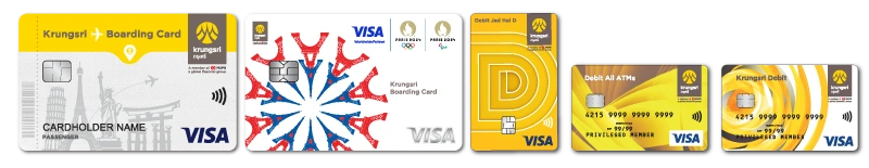 Krungsri Debit Jad Hai D, Debit All ATMs, Krungsri Debit, Krungsri Boarding Card