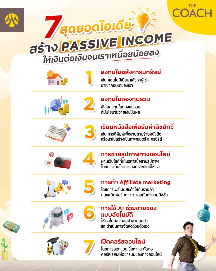 7 ไอเดียสร้าง passive income