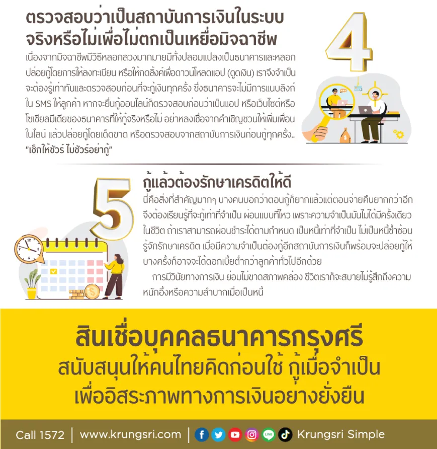5 วิธีคิดก่อนคิดจะกู้เงิน จะได้ไม่หลงกลมิจฉาชีพ